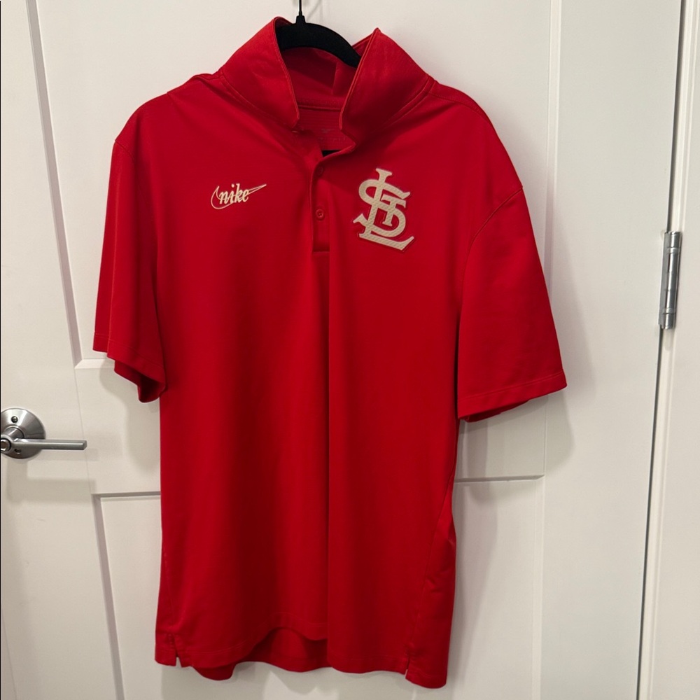Nike Red Polo with Embroidered Logo